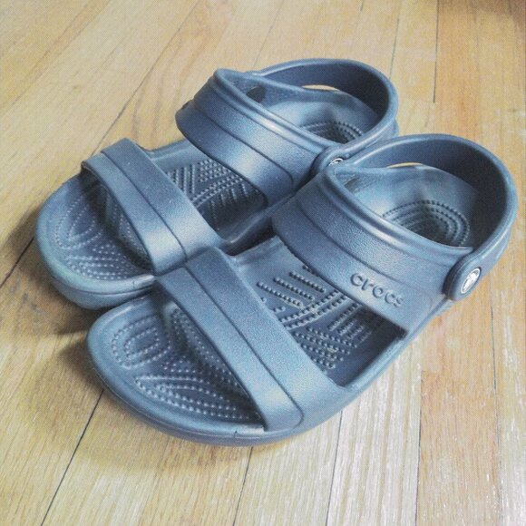 Navy Crocs Sandals Women's Size 7 - Picture 3 of 4